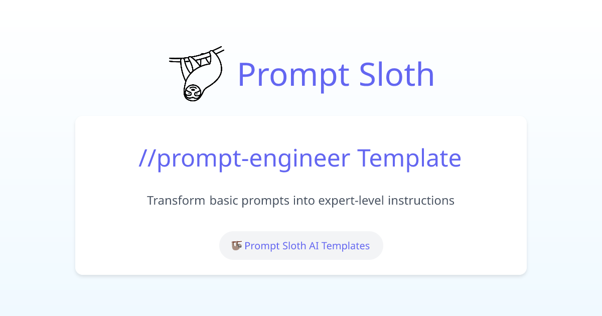 strategy-planning, code prompt-engineer Prompt Template | Prompt Sloth